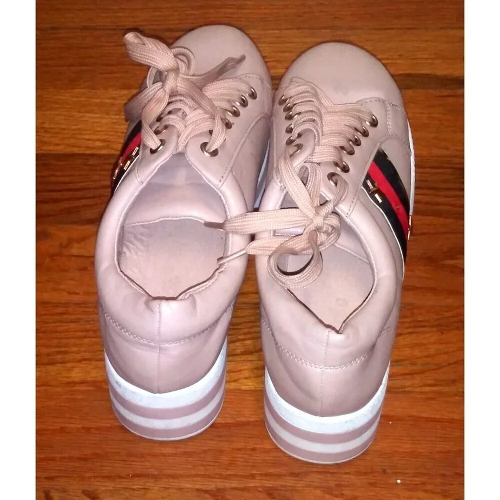 Womens Platform sneakers pink PATRIOTIC sz 7.5 JETTA tennis shoes COMFORT GUC - Picture 4 of 10